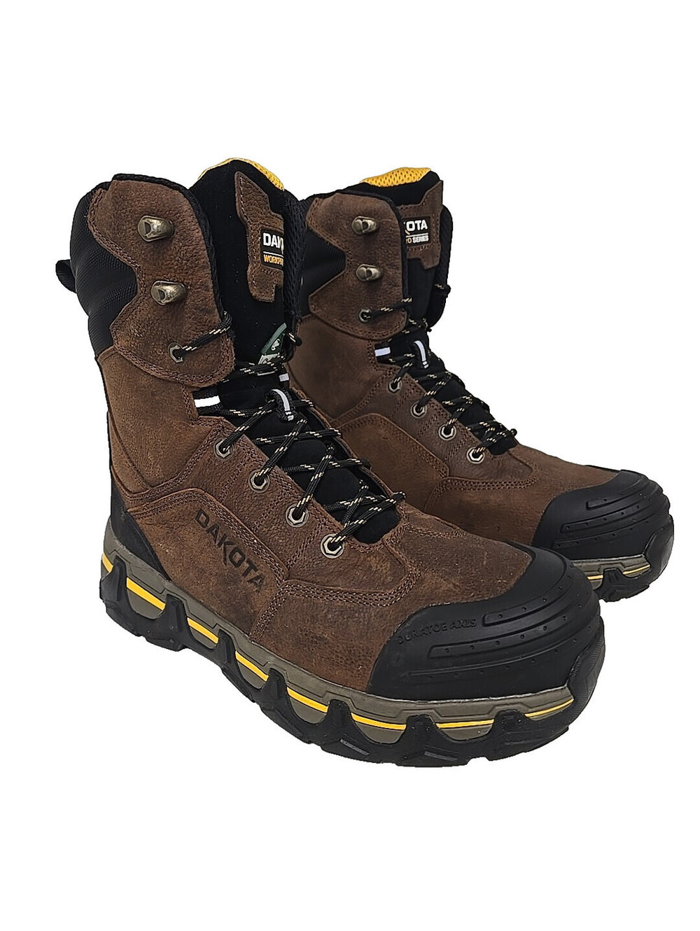 Dakota Men's 8'' 8550 Comp Toe Comp Plate Work Boots Brown Size 12M